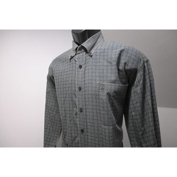 Cinch Western Dress Shirt Geo Button Up Long Sleeve Mens Size Large - Picture 1 of 8
